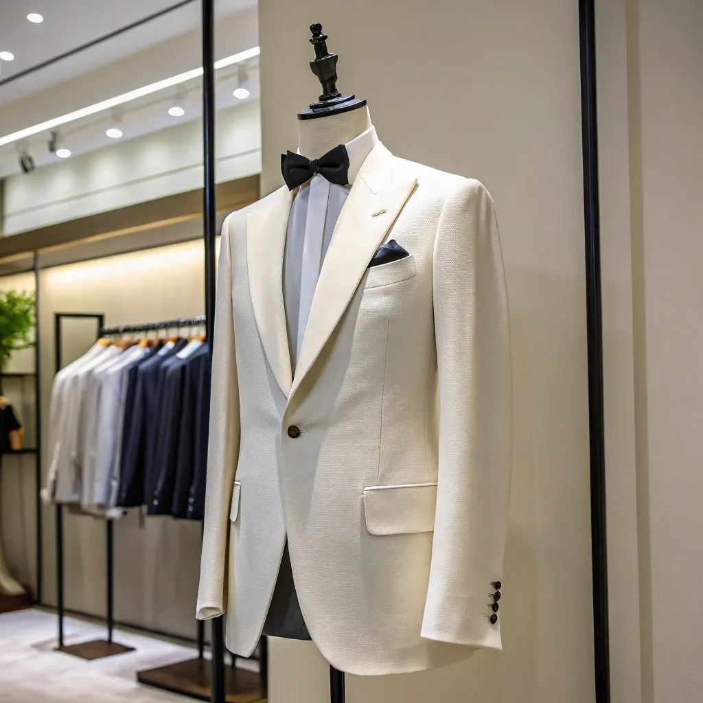 Tailored suit displayed on a mannequin